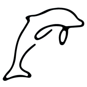 One - line jumping dolphin temporary tattoo - 2 | Temporalis