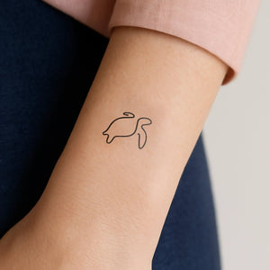 One - line turtle 1 - Temporalis