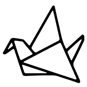 Origami Crane Temporary Tattoo - Bold Line Art - 2 | Temporalis