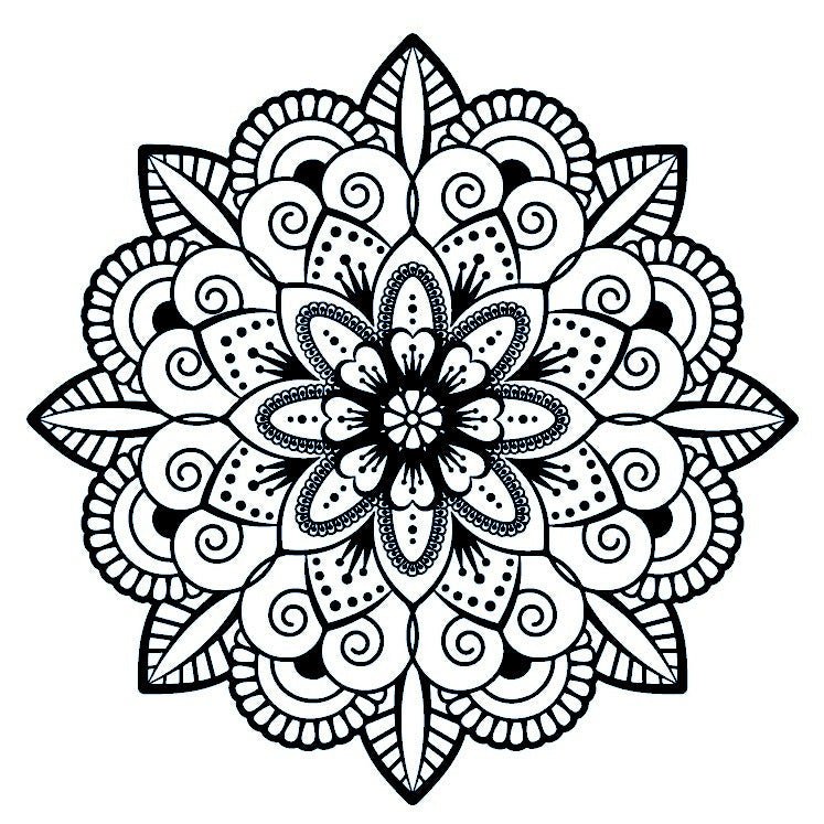 Ornamental Floral Mandala Temporary Tattoo - 2 | Temporalis