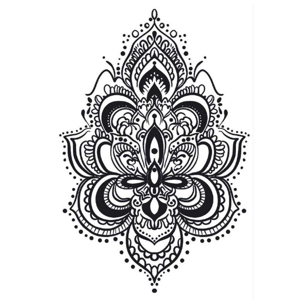 Ornate Lotus Mandala Tattoo - 2 | Temporalis