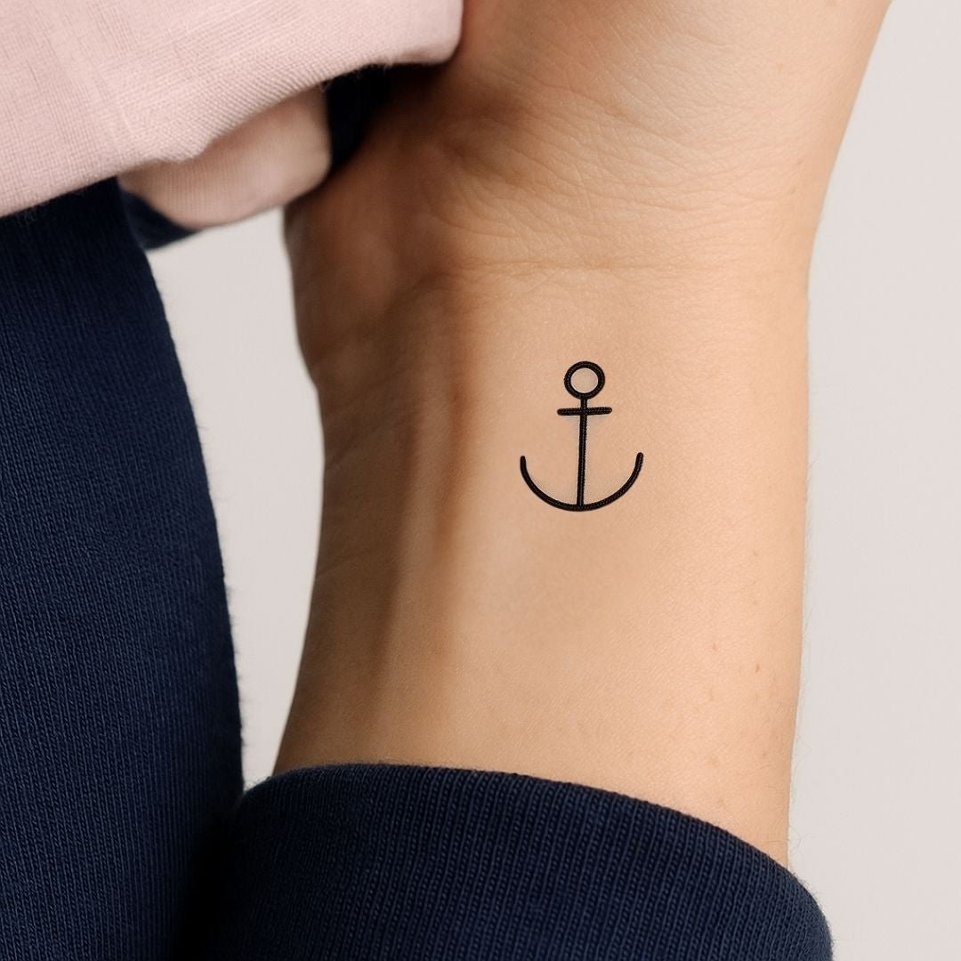 Outline Anchor Temporary Tattoo - 1 | Temporalis
