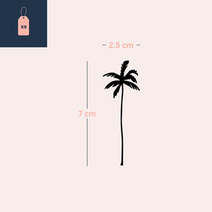 Palm tree silhouette temporary tattoo - 4 | Temporalis