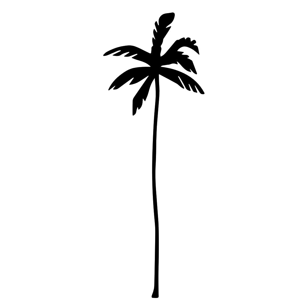 Palm tree silhouette temporary tattoo - 2 | Temporalis