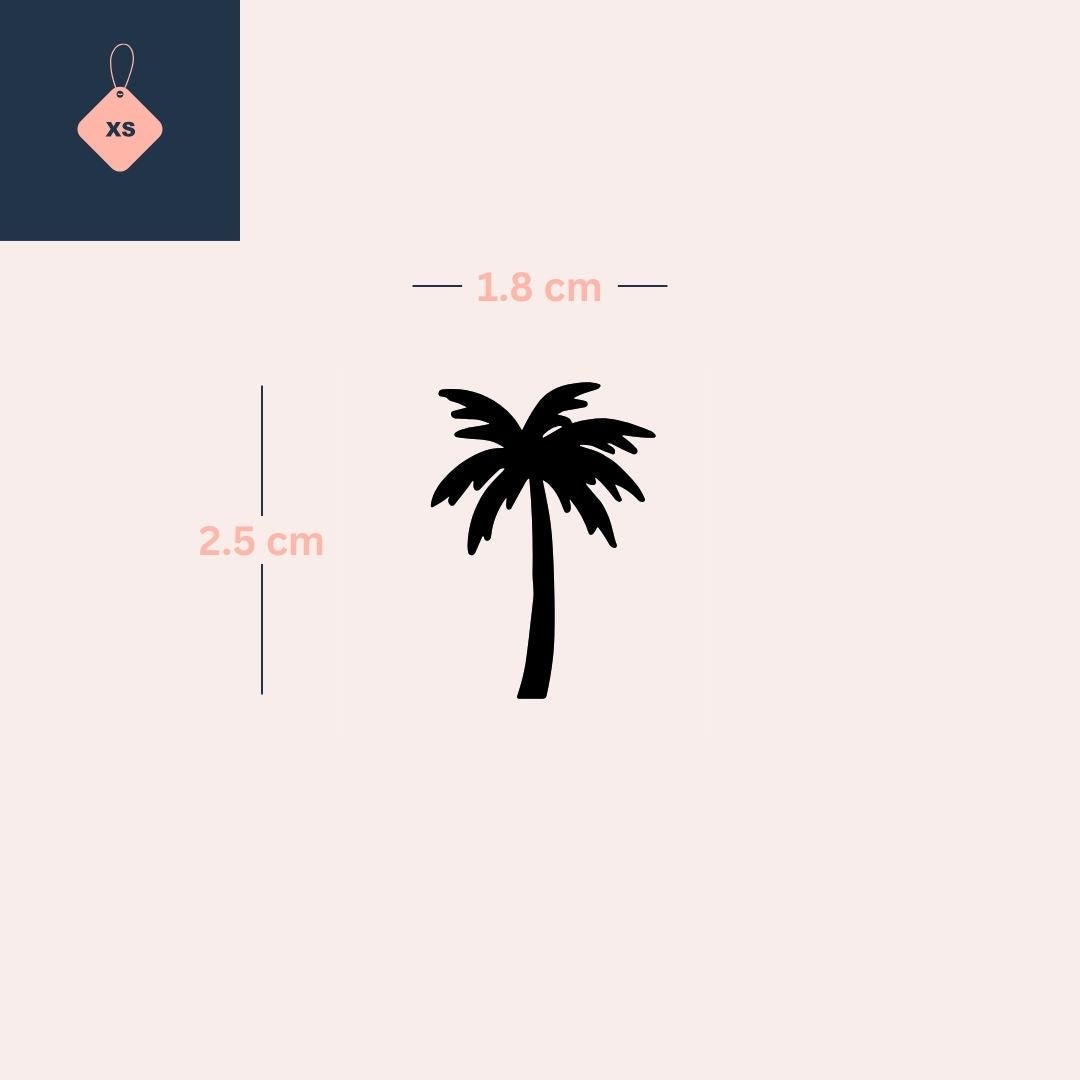 Palm tree silhouette temporary tattoo - 4 | Temporalis