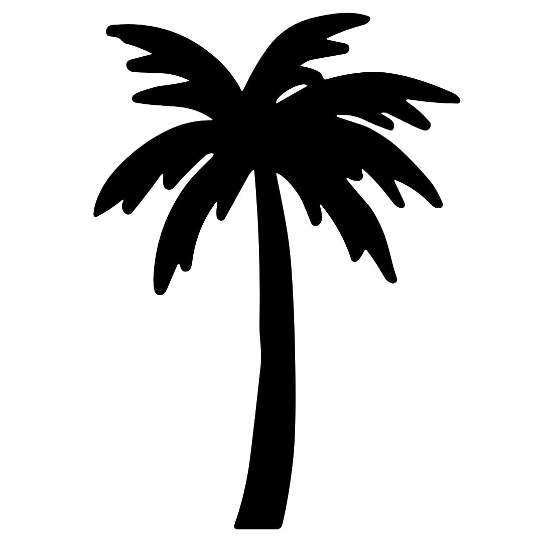 Palm tree silhouette temporary tattoo - 2 | Temporalis
