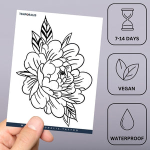 Peony Bloom Tattoo - 3 | Temporalis