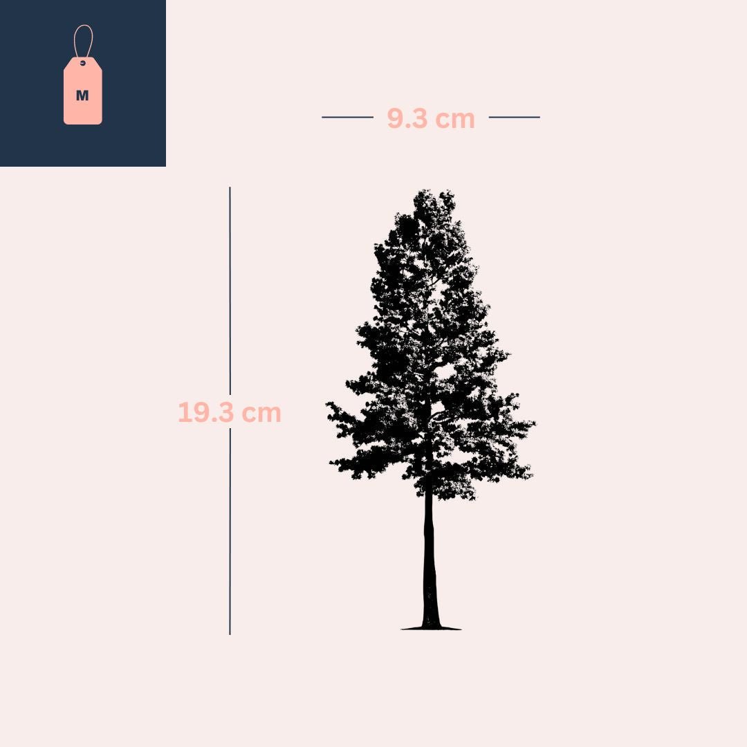 Realistic Tree Silhouette Temporary Tattoo - 4 | Temporalis