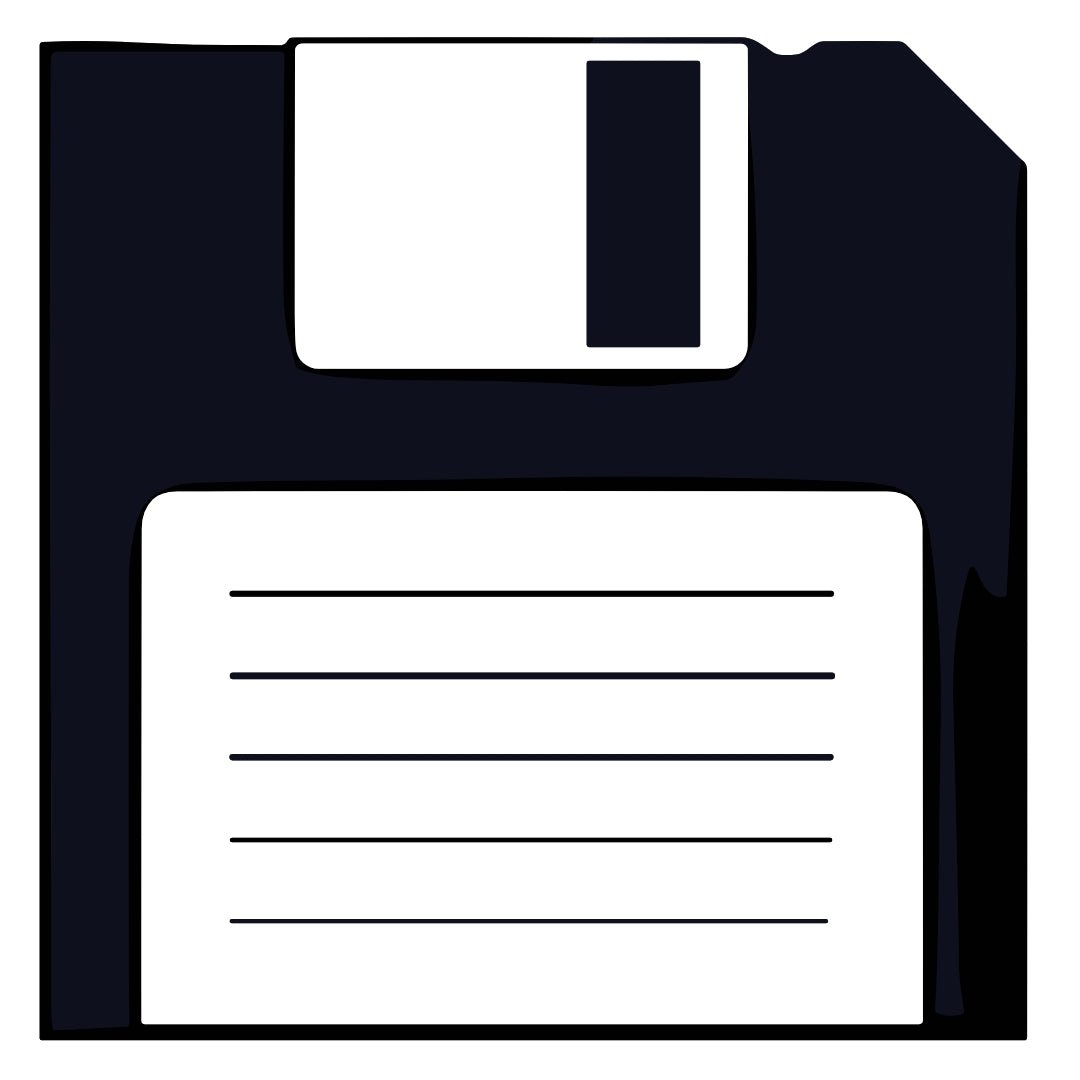 Retro Floppy Disk Icon 2 - Temporalis