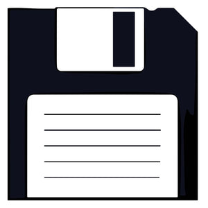 Retro Floppy Disk Icon 2 - Temporalis