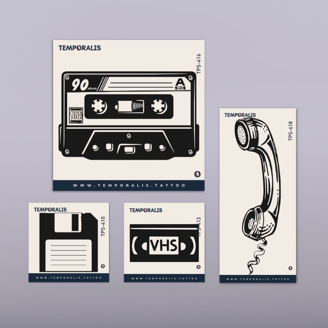 Retro Media - Tattoo Kit (4 tattoos) 1 - Temporalis