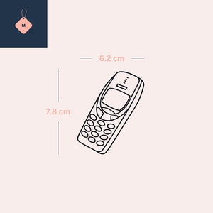 Retro mobile phone temporary tattoo - 4 | Temporalis