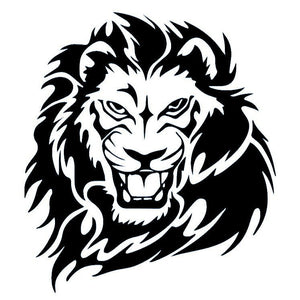 Roaring lion head temporary tattoo - 2 | Temporalis