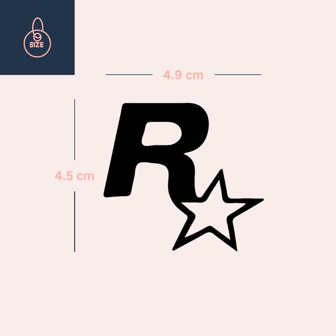 Rockstar logo (GTA) temporary tattoo - 4 | Temporalis