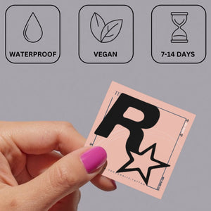 Rockstar logo (GTA) temporary tattoo - 3 | Temporalis
