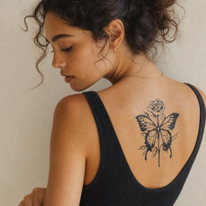 Rose Butterfly Tattoo - 1 | Temporalis
