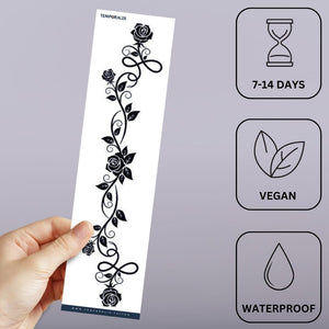 Rose Vine Garland Tattoo - 3 | Temporalis