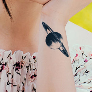 Saturn temporary tattoo - 1 | Temporalis