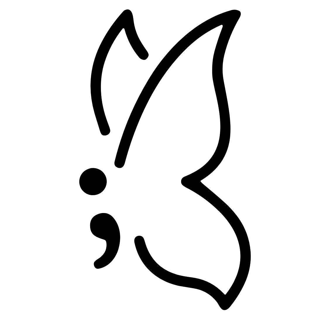 Semicolon butterfly temporary tattoo - 2 | Temporalis