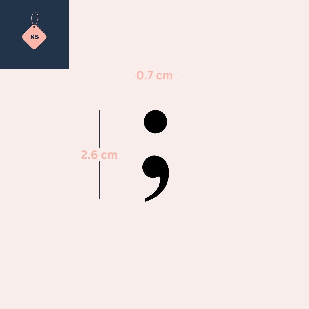 Semicolon temporary tattoo - 4 | Temporalis
