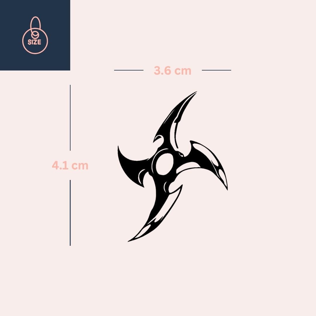 Shuriken temporary tattoo 3 - Temporalis