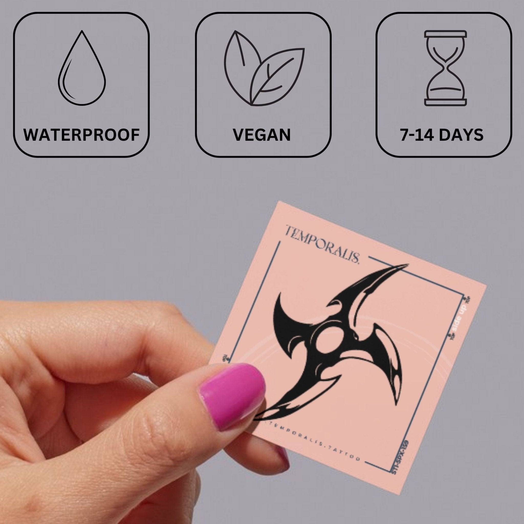 Shuriken temporary tattoo 4 - Temporalis