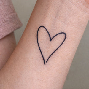 Sketched Heart Tattoo - 1 | Temporalis