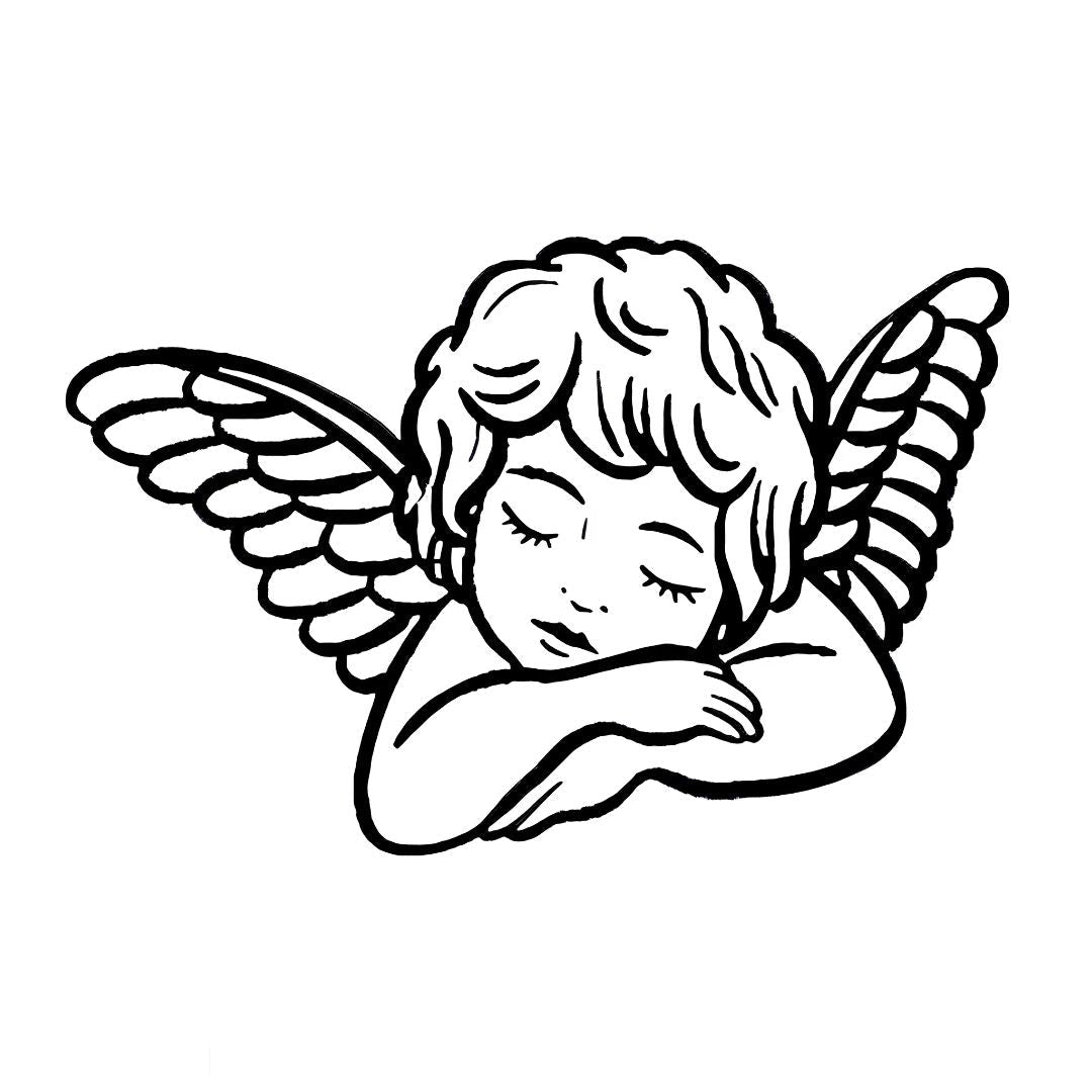 Sleeping Cherub Angel Tattoo - 2 | Temporalis