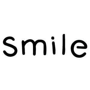 Smile temporary tattoo in rounded sans - serif - 2 | Temporalis