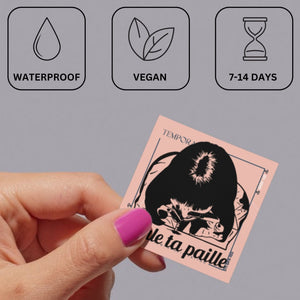 Snorting through a straw temporary tattoo – 'Roule ta paille' - 3 | Temporalis