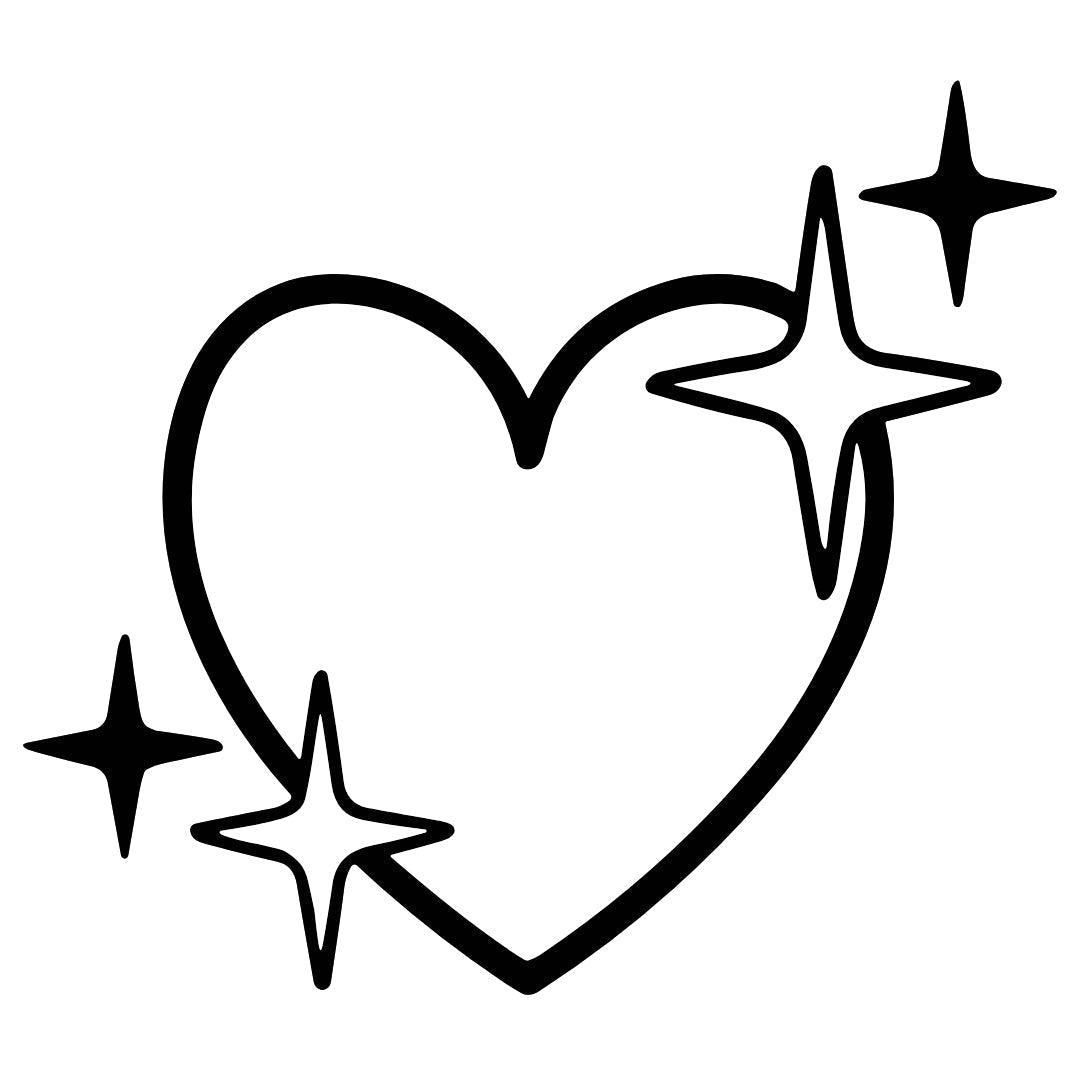Sparkling Heart Temporary Tattoo - 2 | Temporalis