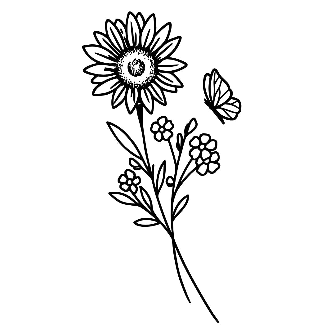 Sunflower and Butterfly 2 - Temporalis