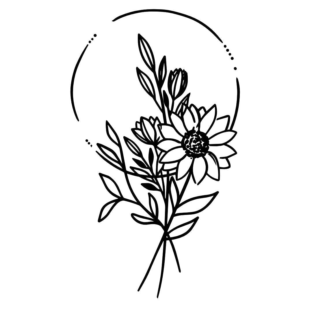 Sunflower Bouquet Outline 2 - Temporalis