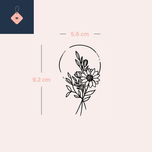 Sunflower Bouquet Outline 2 - Temporalis