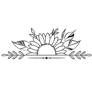 Sunflower sunrise temporary tattoo - 2 | Temporalis