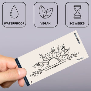 Sunflower sunrise temporary tattoo - 3 | Temporalis