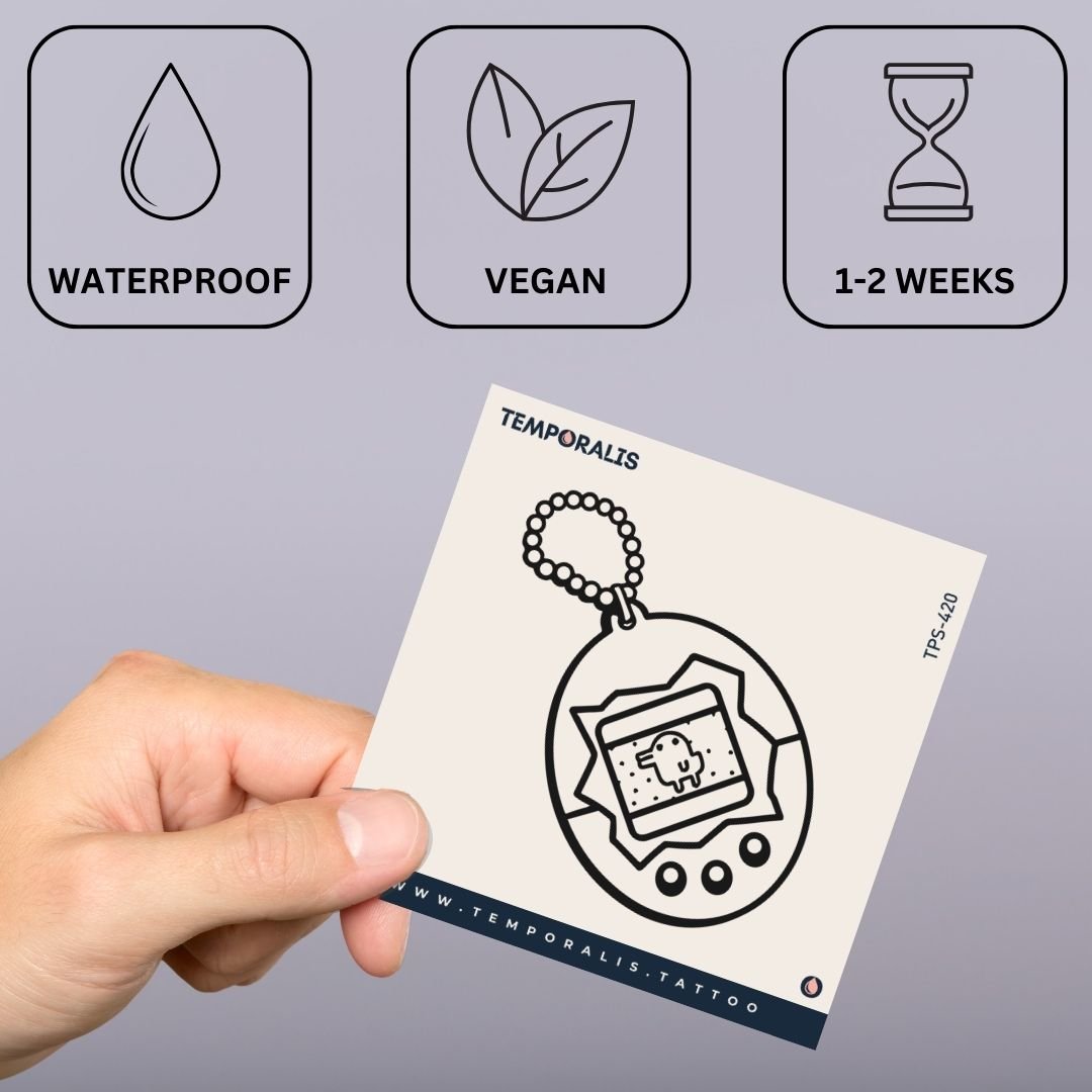 Tamagotchi keychain temporary tattoo - 3 | Temporalis