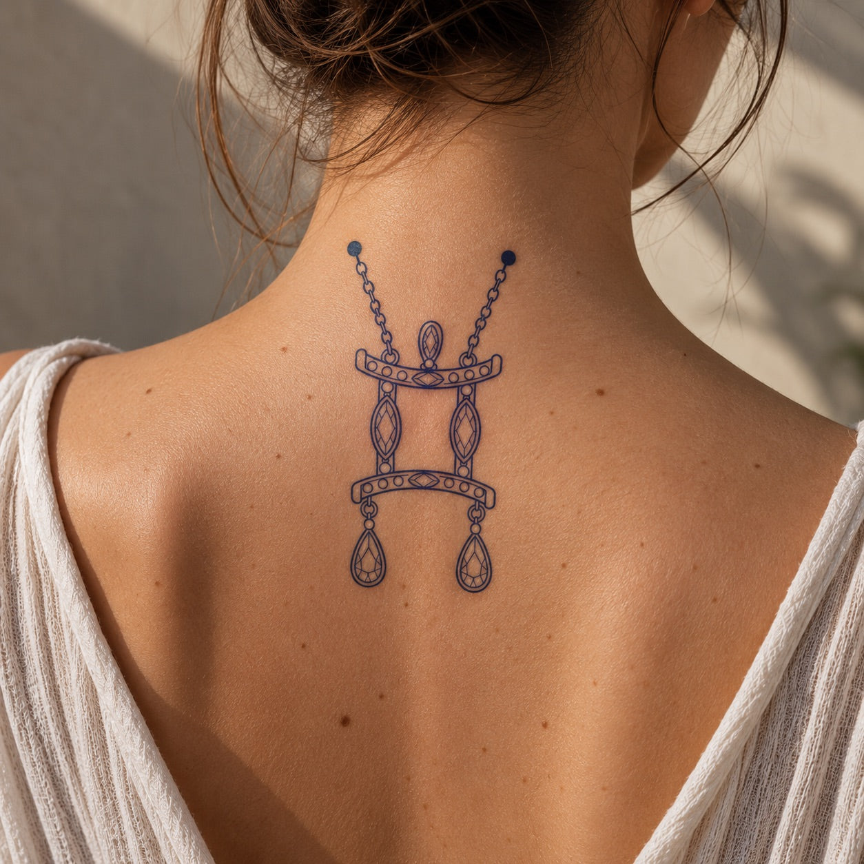 Gemini Jewel Zodiac Tattoo