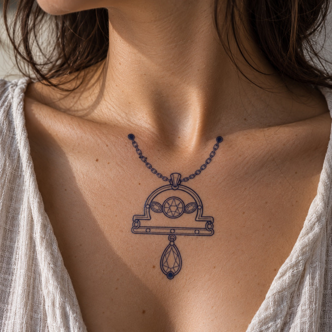 Libra Jewel Zodiac Tattoo