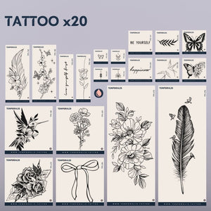 The delicate - Premium tattoo box, for women (20 tattoos) 2 - Temporalis