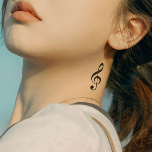 Treble clef temporary tattoo - 1 | Temporalis