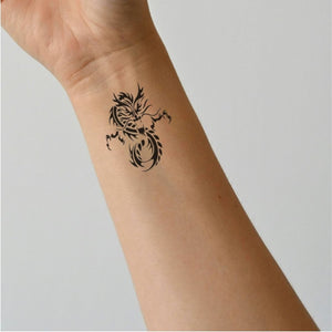Tribal dragon temporary tattoo - 1 | Temporalis