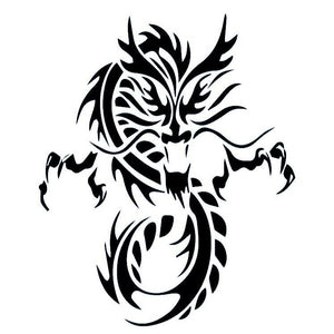 Tribal dragon temporary tattoo - 2 | Temporalis