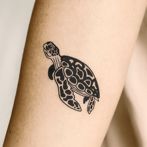 Tribal Sea Turtle Temporary Tattoo - 1 | Temporalis