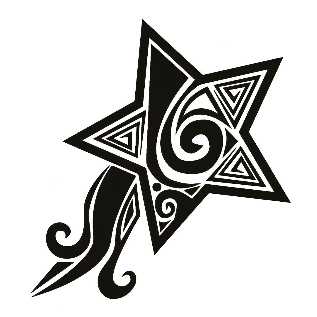 Tribal Shooting Star Tattoo - 2 | Temporalis