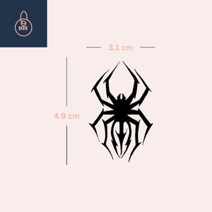 Tribal Spider Temporary Tattoo - 4 | Temporalis
