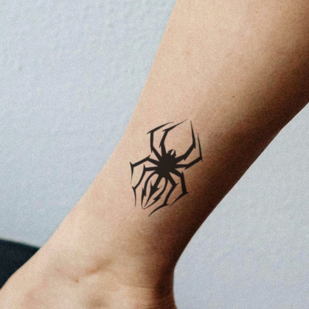 Tribal Spider Temporary Tattoo - 1 | Temporalis