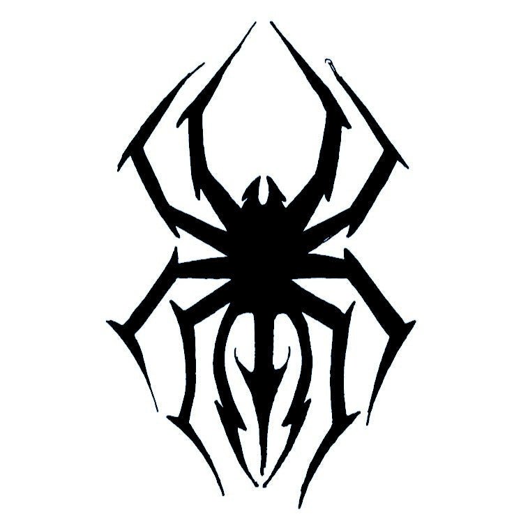 Tribal Spider Temporary Tattoo - 2 | Temporalis