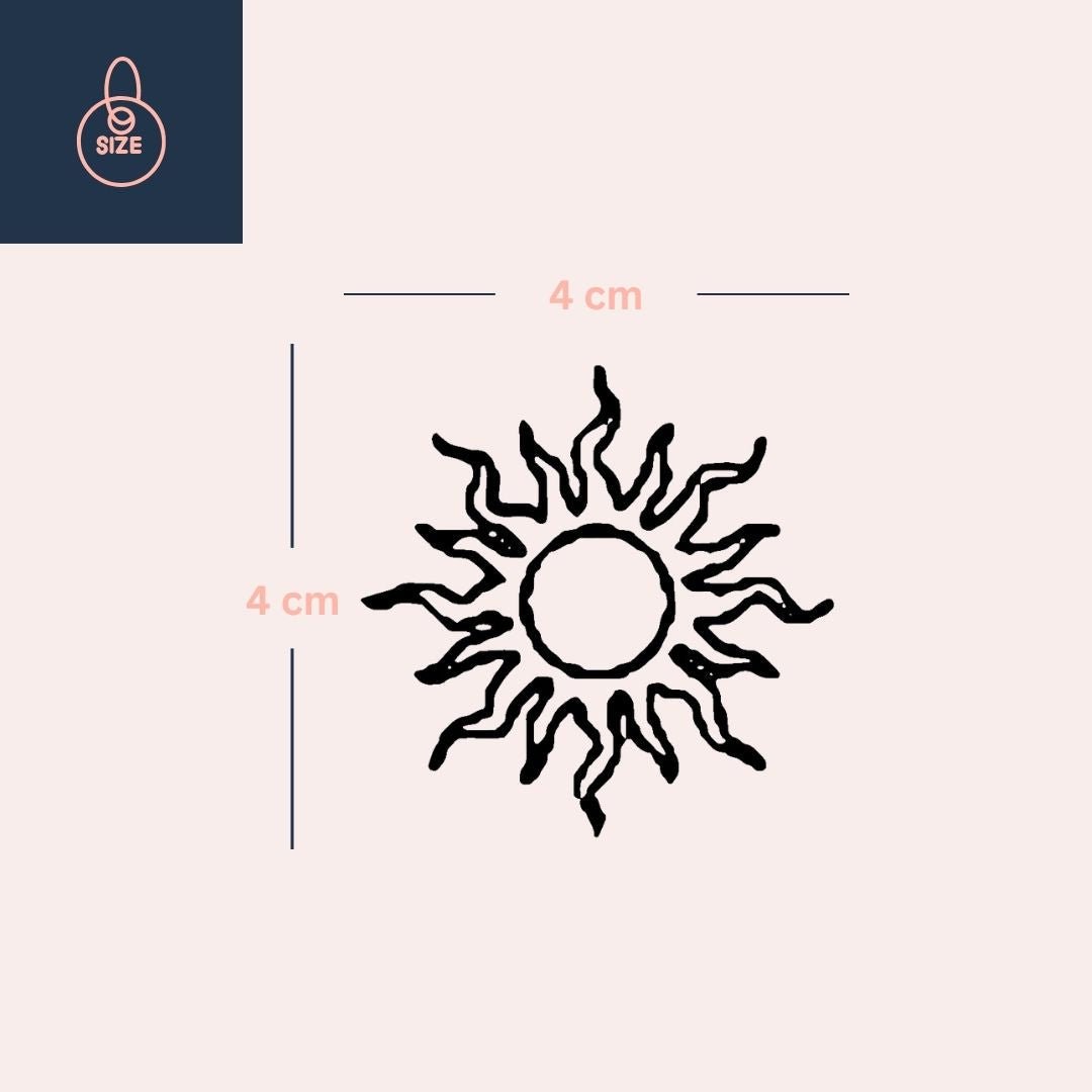 Tribal sun temporary tattoo - 4 | Temporalis