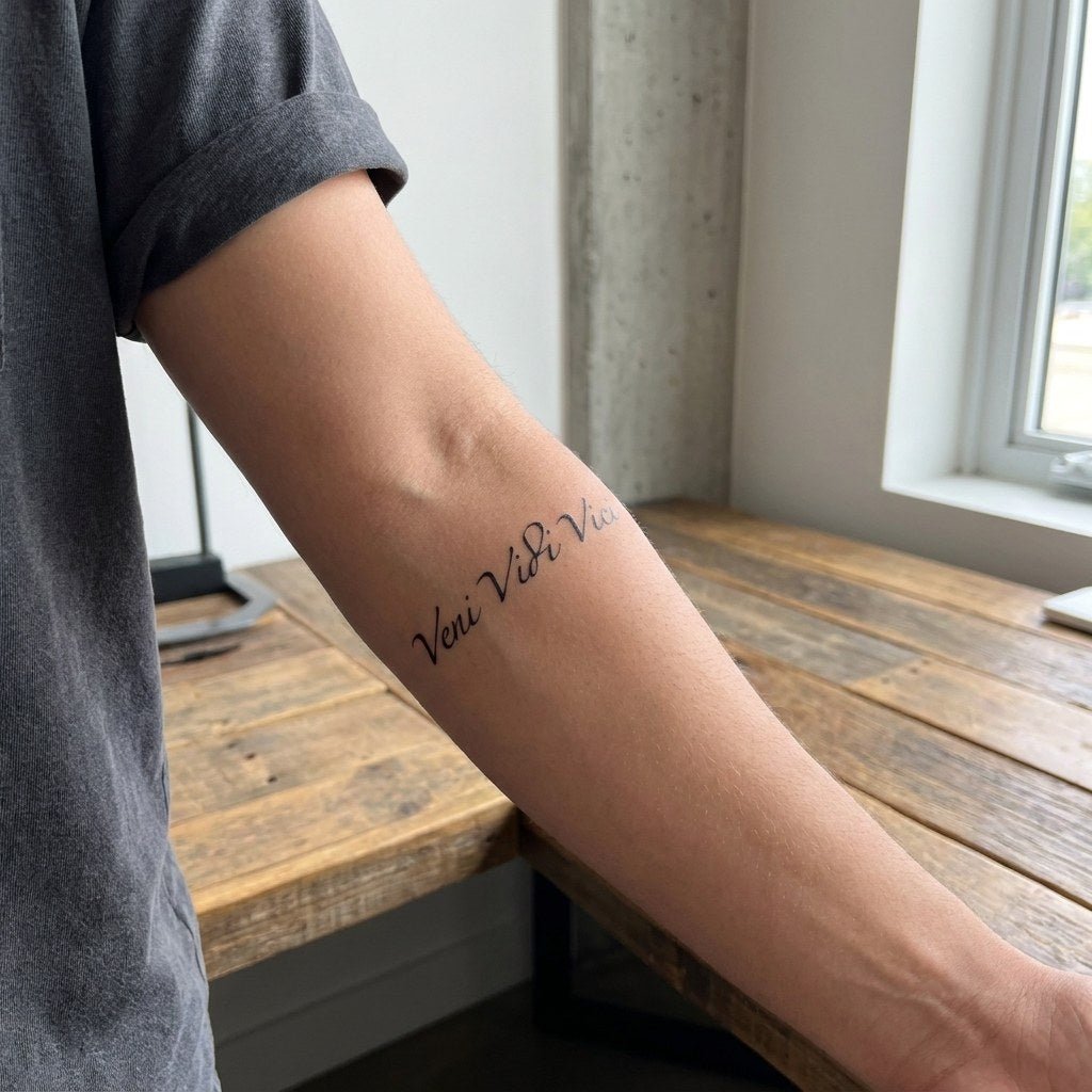 Veni Vidi Vici Tattoo - 1 | Temporalis